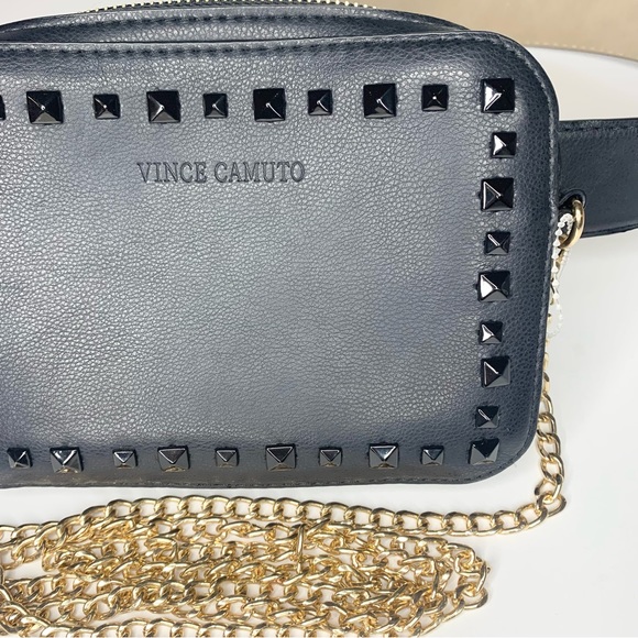 Vince Camuto | 3PC Black Studded Fanny Pack / Crossbody Belt Bag  - Medium - Picture 9 of 12